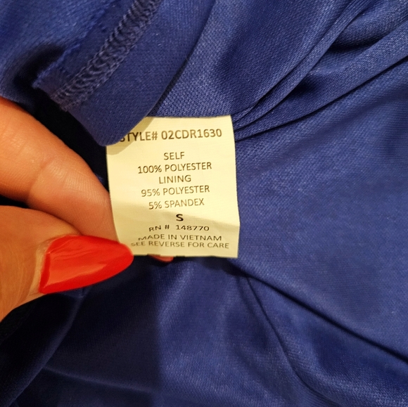 Blue Floral Dress SMALL Wedding / Bridal Shower - Picture 3 of 6